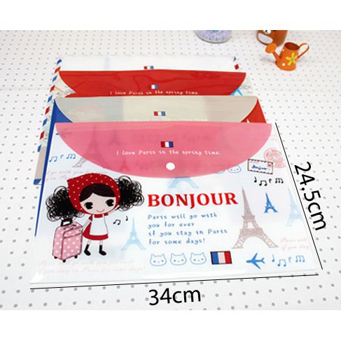 

Korean Stationary Educationshop Amplop File Pura Girl Horizhontal
