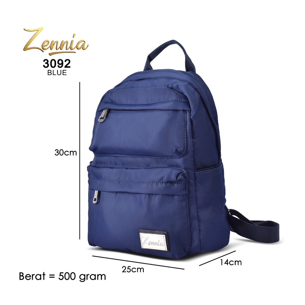 Tas Ransel Wanita Zennia 3092 Tas Perempuan Import Kantor Sekolah Kuliah Trendy Fashion Korea