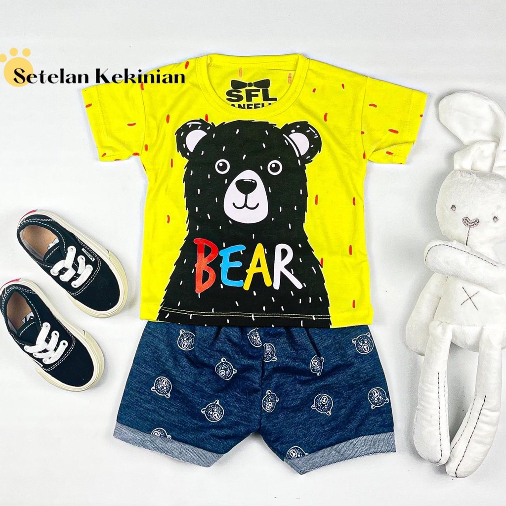 [SK] Set Anak 0-12bulan Laki Laki Set Cowok Keren Murah Setelan Bayi Laki Laki Kaos Retro Premium Tshirt Anak