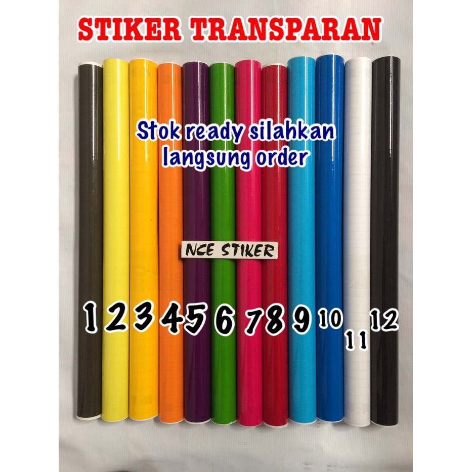 

STIKER SKOTLET POLOS WARNA TRANSPARAN