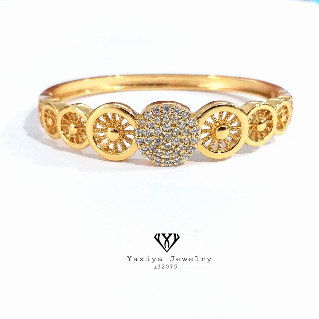 

Gelang Tangan permata Perhiasan Imitasi lapis emas 18K Yaxiya i32075