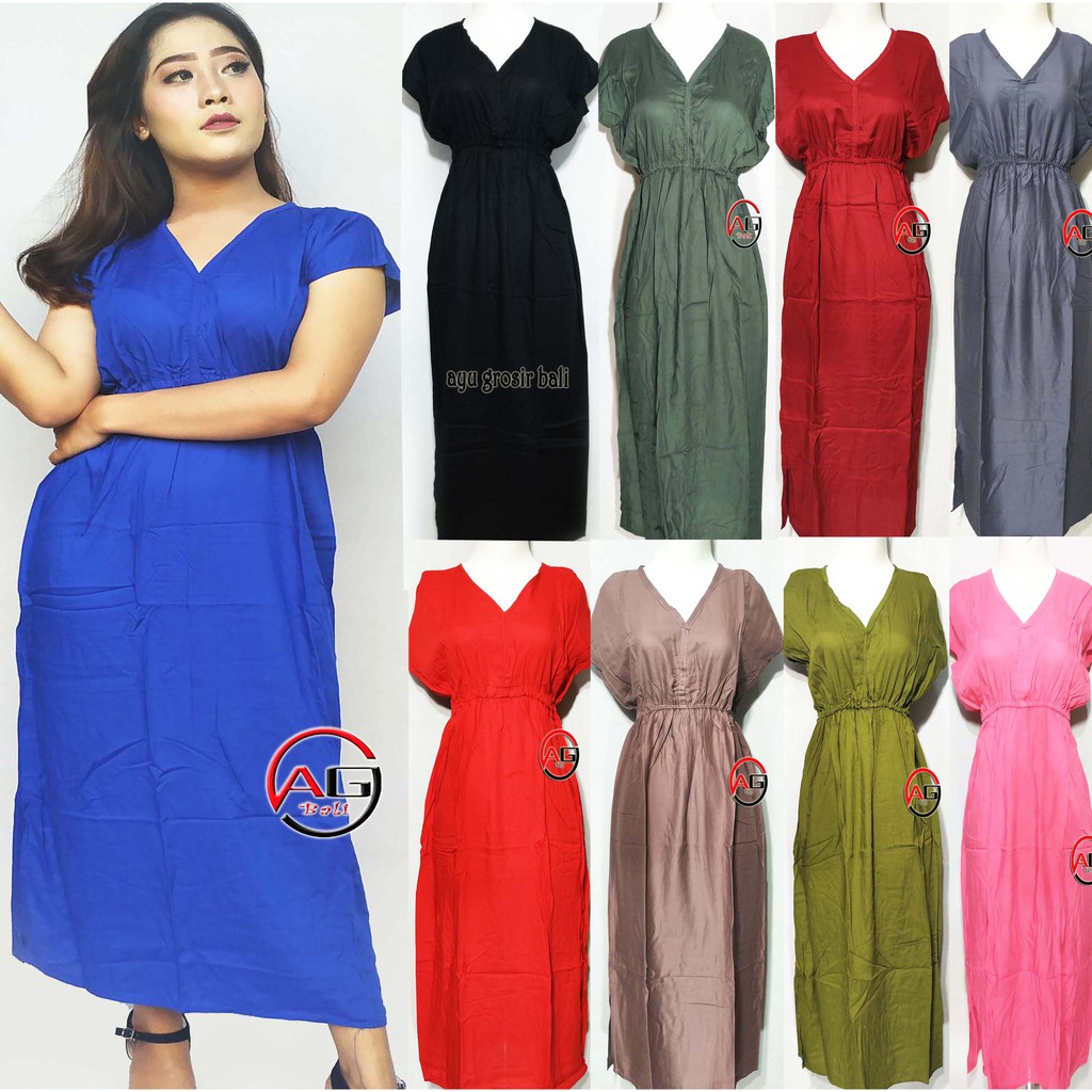 DRES MANOHARA PANJANG POLOS (pilih warna)