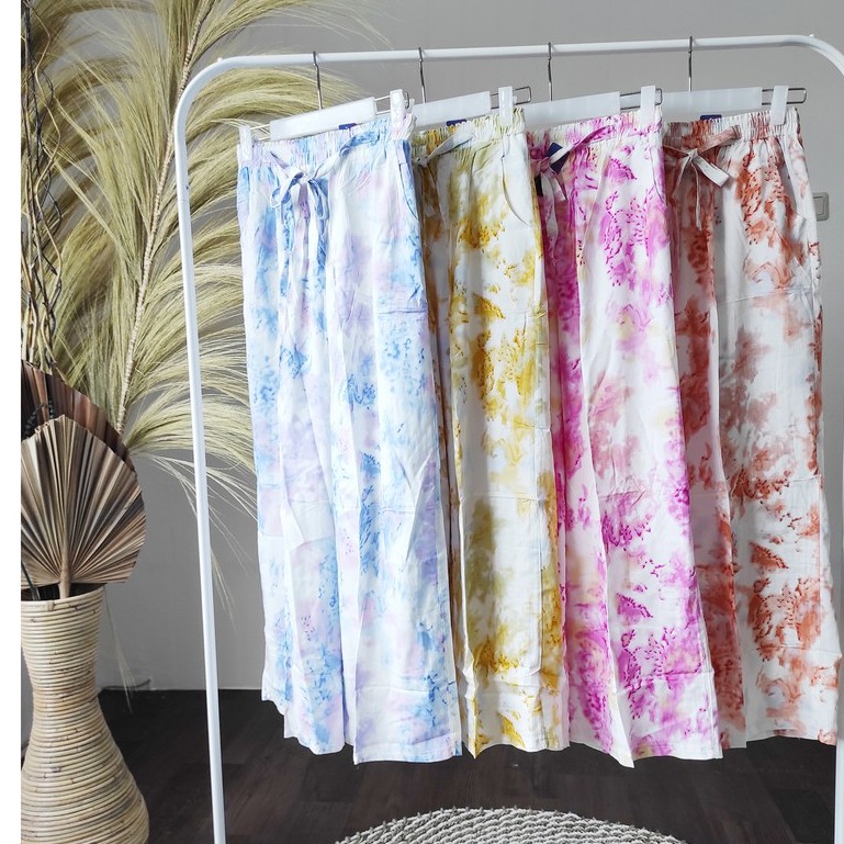 HOPYLOVY Celana Kulot Wanita Tie Dye Geolina