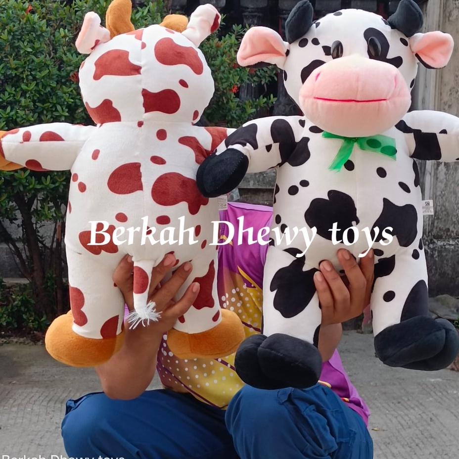 Boneka Sapi Standing Tinggi 50cm dan Tinggi 30cm Berlabel SNI