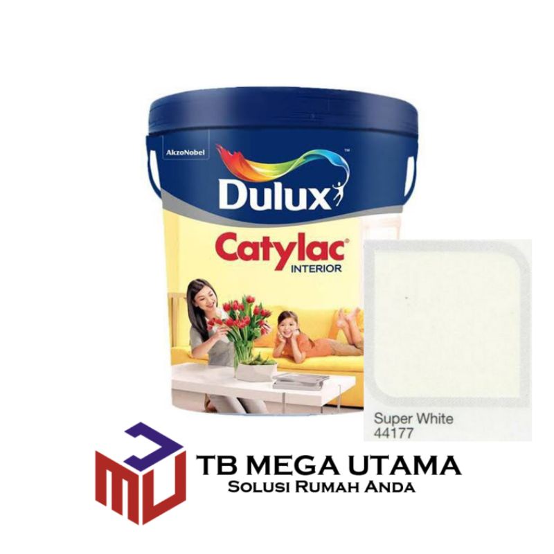 Dulux Catylac Interior Super White 44177 5 kg | Cat Dinding Interior