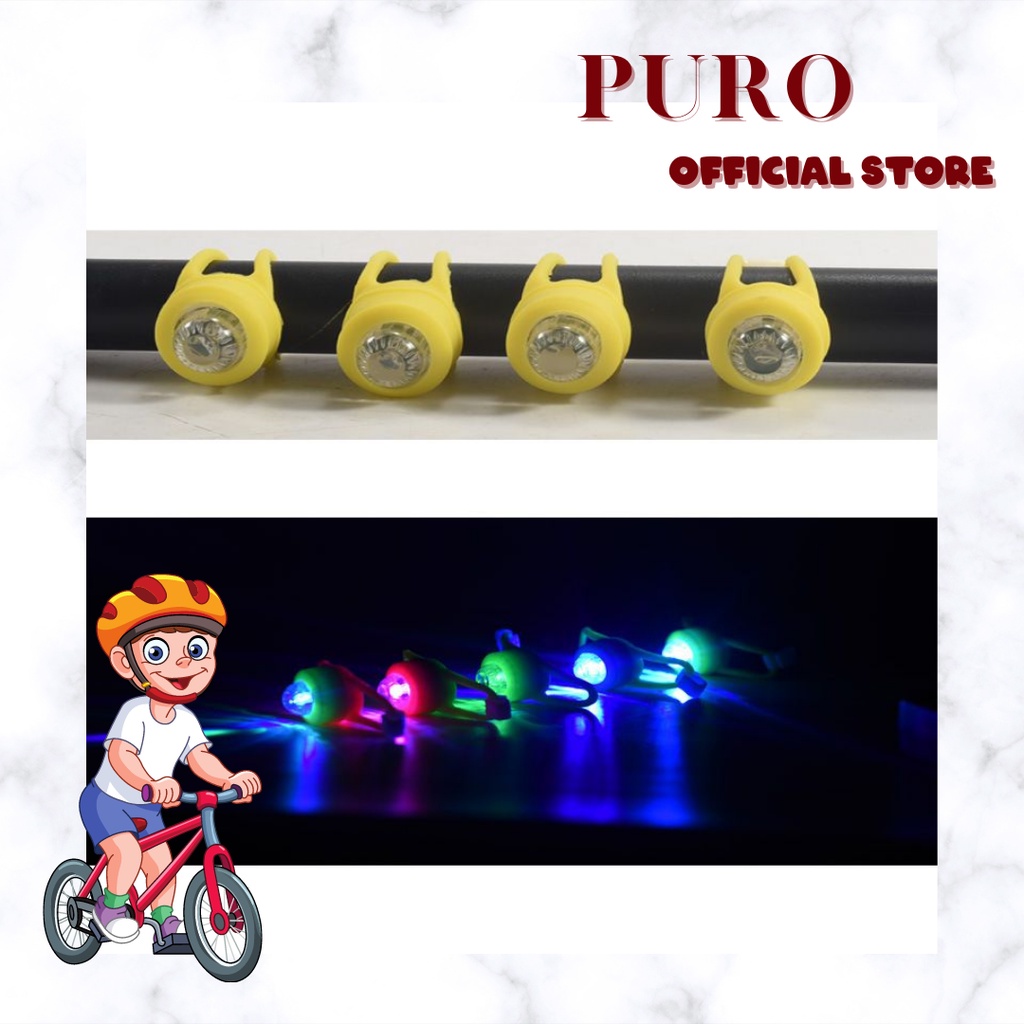 Bicycle LED Light Front isi 2pcs / Rear Lampu Sepeda STROBO SILICON LED Depan / Belakang Silikon Lampu Sepeda