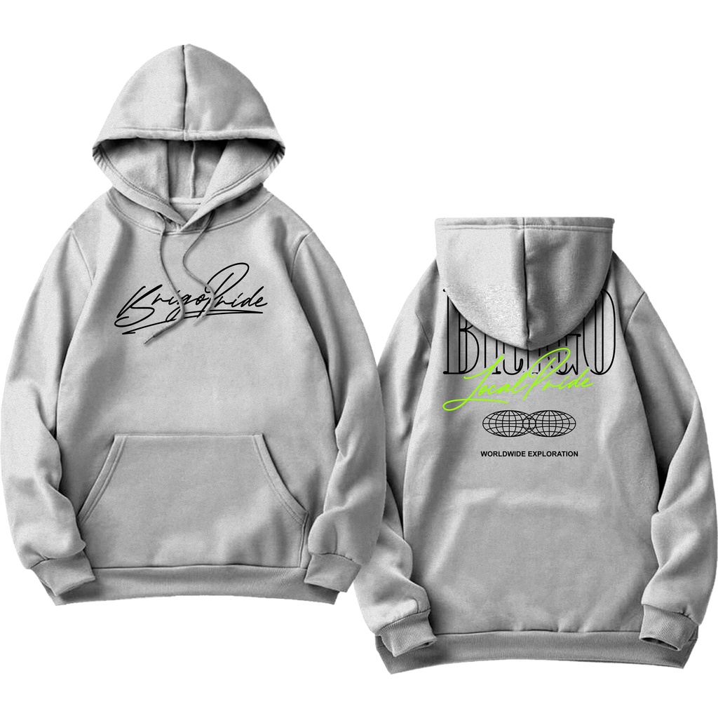 BRIGO Jumper Hoodie WORLD WIDE EXPLORATON   II Sweater Hoodie BRIGO Sablon DTF Fleece Cotton  II SIZE M-XXL (Pria &amp; Wanita) Free stiker&amp;Gantungan Kunci