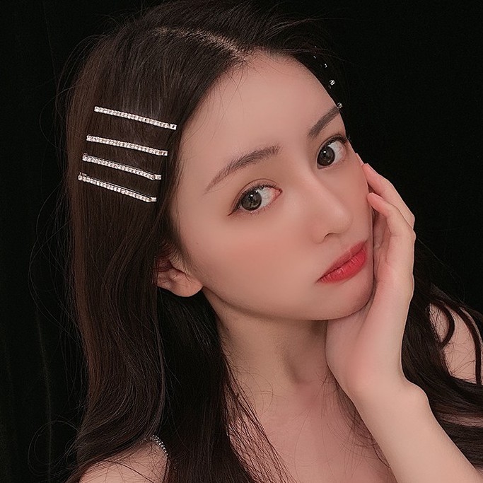 8 Pcs / set Jepit Rambut Kristal Berlian Imitasi Untuk Wanita