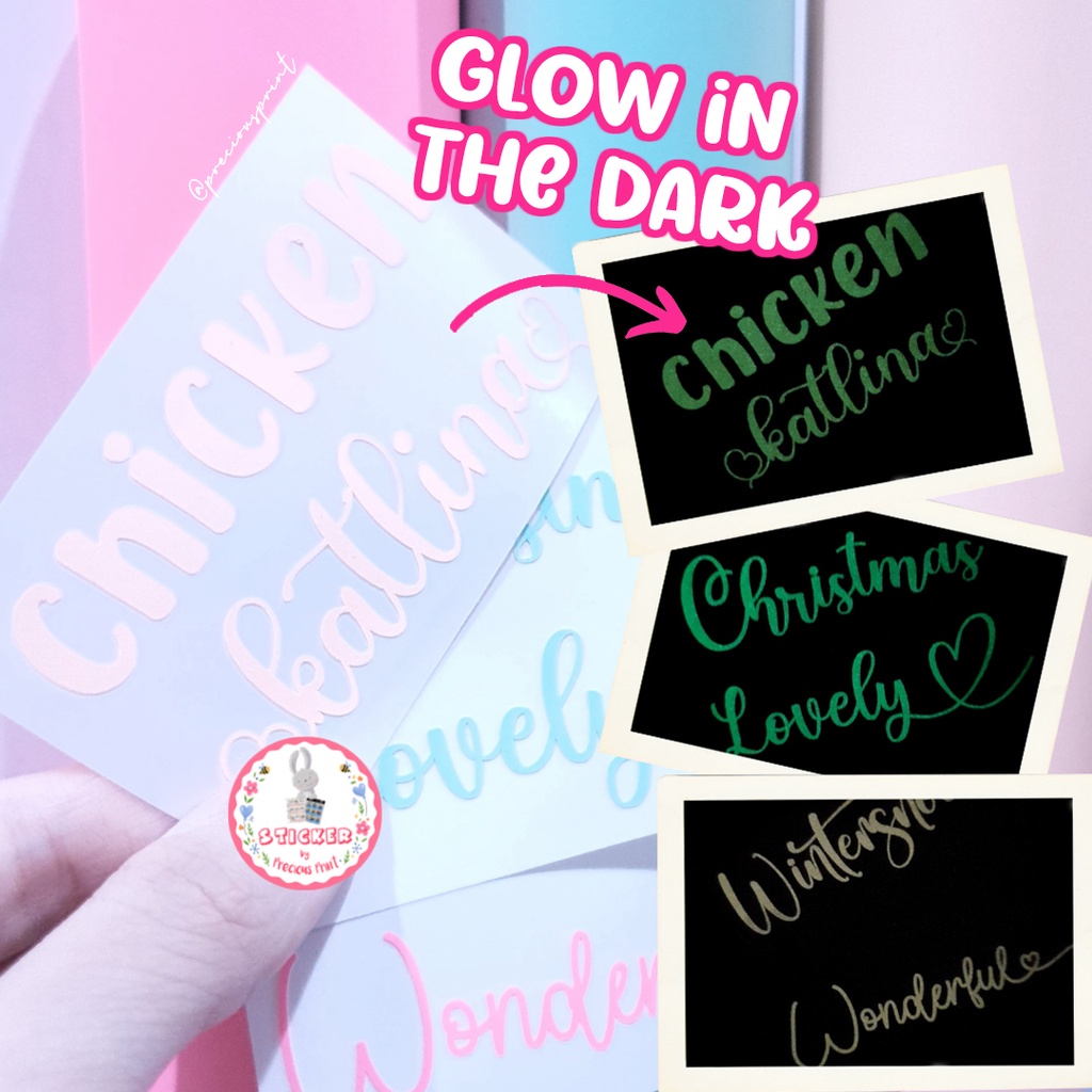 

Sticker nama GLOW IN THE DARK