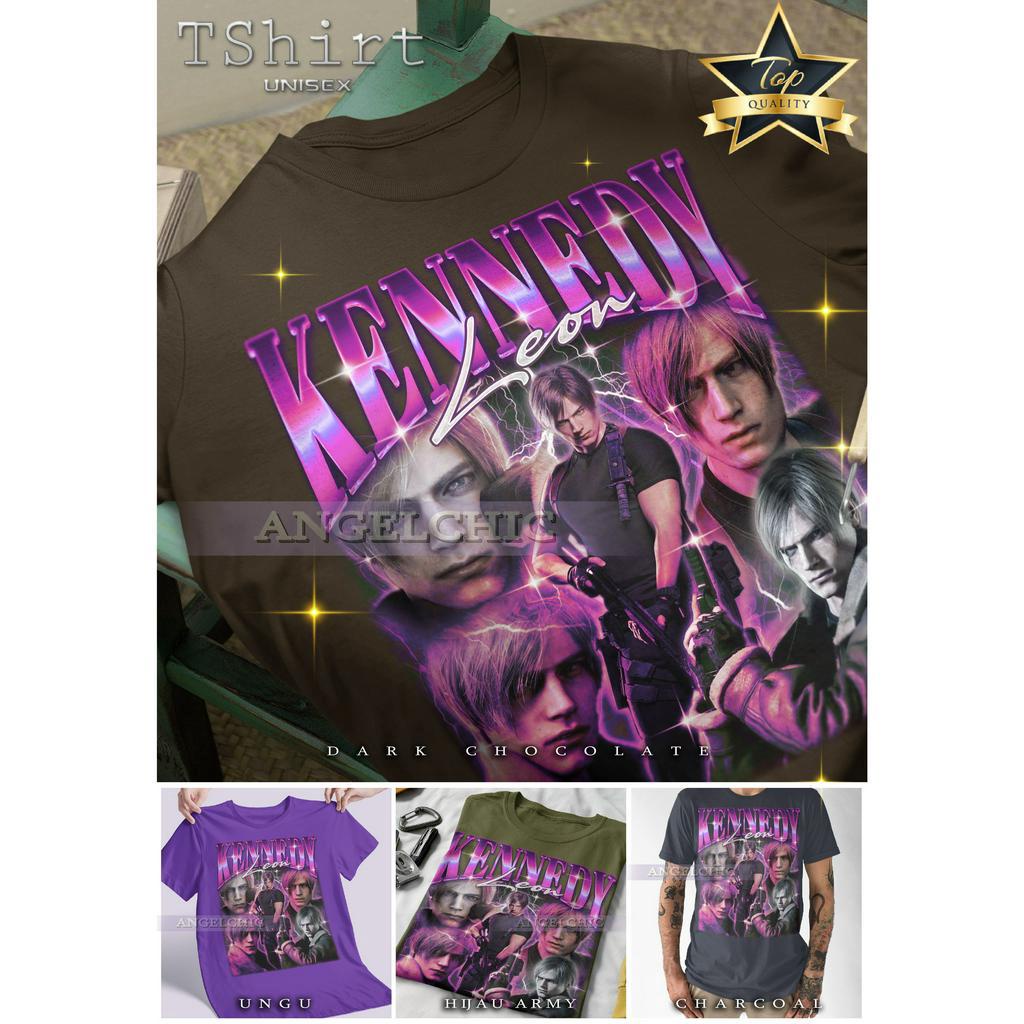 BAJU KENNEDY LEON RESIDENT EVIL Unisex Bootleg Tee Kaos Premium Vintage Retro