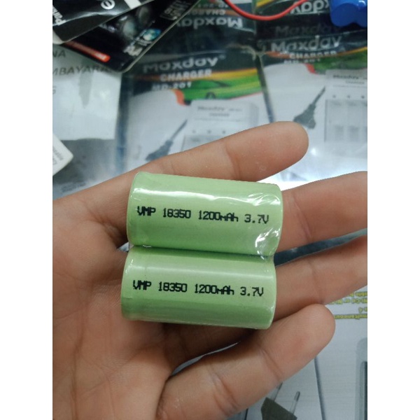 Baterai CR123 Cas 1200Mah Batre Kamera CR 123 3V - 3.7V VMP 18350 1200mh Battery Photo Camera