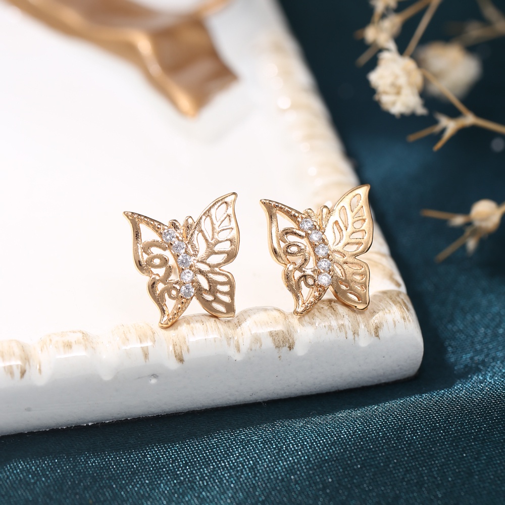 ✨COD Anting Kupu Anting Kupu Titanium Anting Kupu Kupu Anting Butterfly Anting Gantung Hijab D244