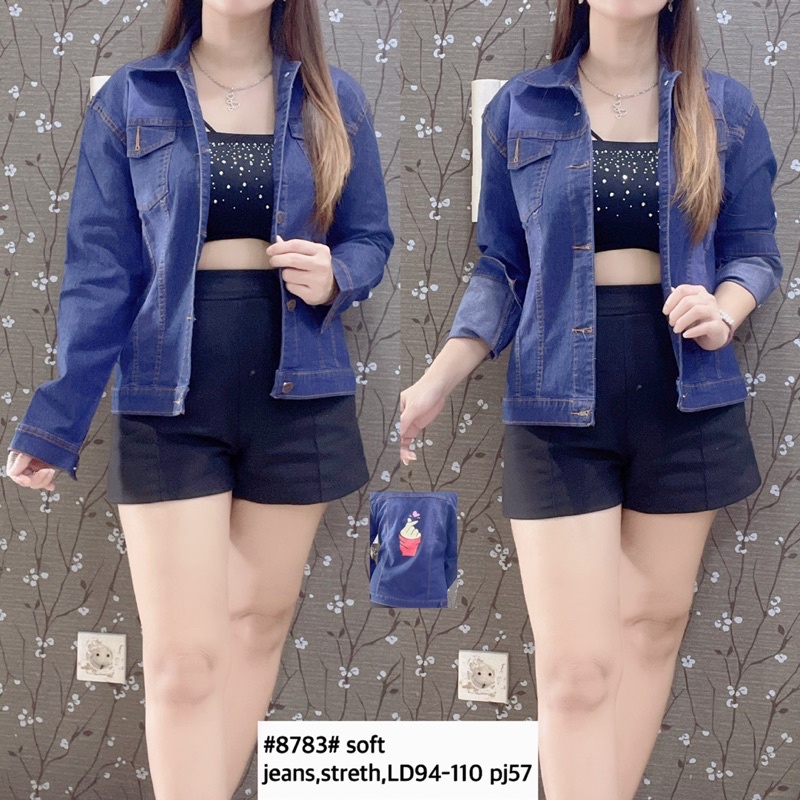 As8783 Jaket jeans Import