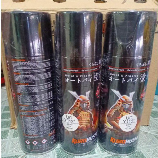 Pilok Pilox Cat Semprot Samurai Epoxy Silver UCY113* Cat Dasar Silver 400ml