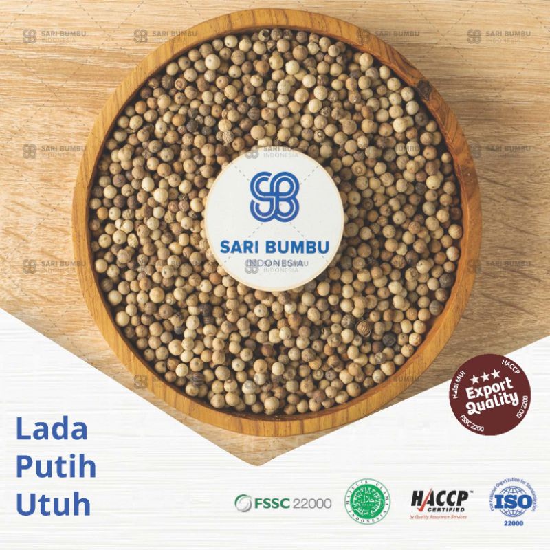 

250gr Lada putih Utuh / White Pepper Seed Export Quality