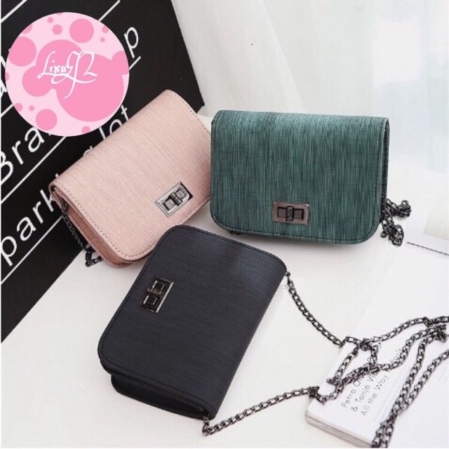 Tas Selempang SLING BAG RANTAI BESI - Tas Kecil - Tas Cewe