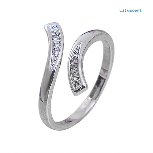 Ls Cincin Sterling Silver 925 Ukuran Adjustable Untuk Wanita