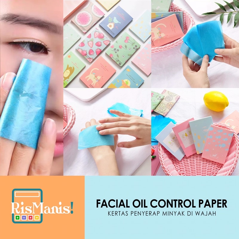 FACIAL OIL CONTROL PAPER - Kertas Minyak Linen Efisien Tissue Wajah Kulit Berminyak Pembersih Makeup