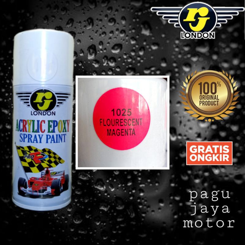 pilok pilox warna fluorescent stabilo magenta rj london 150cc cat semprot spray paint untuk motor mobil helm velg kayu besi plastik