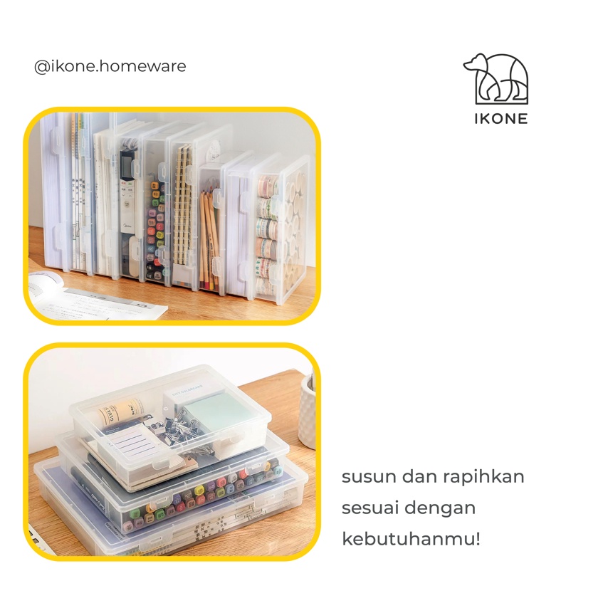 【IKONE】MOKA Stationery Organizer Tempat Penyimpanan Alat Buku Tulis Kotak Buku Kotak Stationery Pen Pensil Storage Organiser Kotak Penyimpanan Dokumen Berkas Kertas