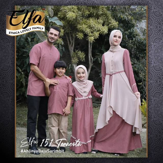 Sarimbit Keluarga Ethica Elfa 151 Teracota Kids Gamis Kagumi 58 158 Kahfi 89 115