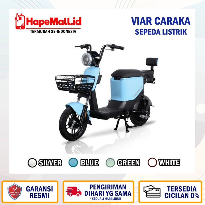 VIAR CARAKA SEPEDA LISTRIK GARANSI RESMI TERMURAH