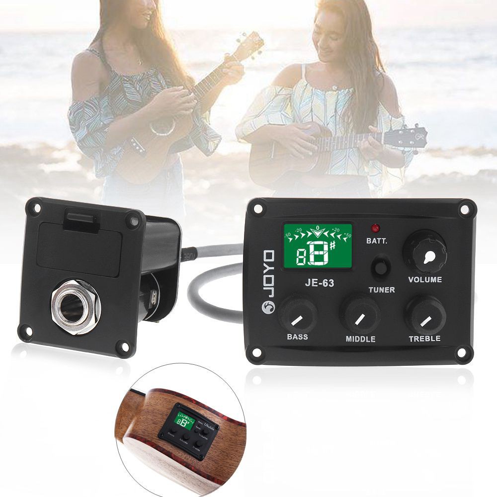 Slade Sistem Preamp Equalizer 3 Band Dengan Tuner Untuk Ukulele