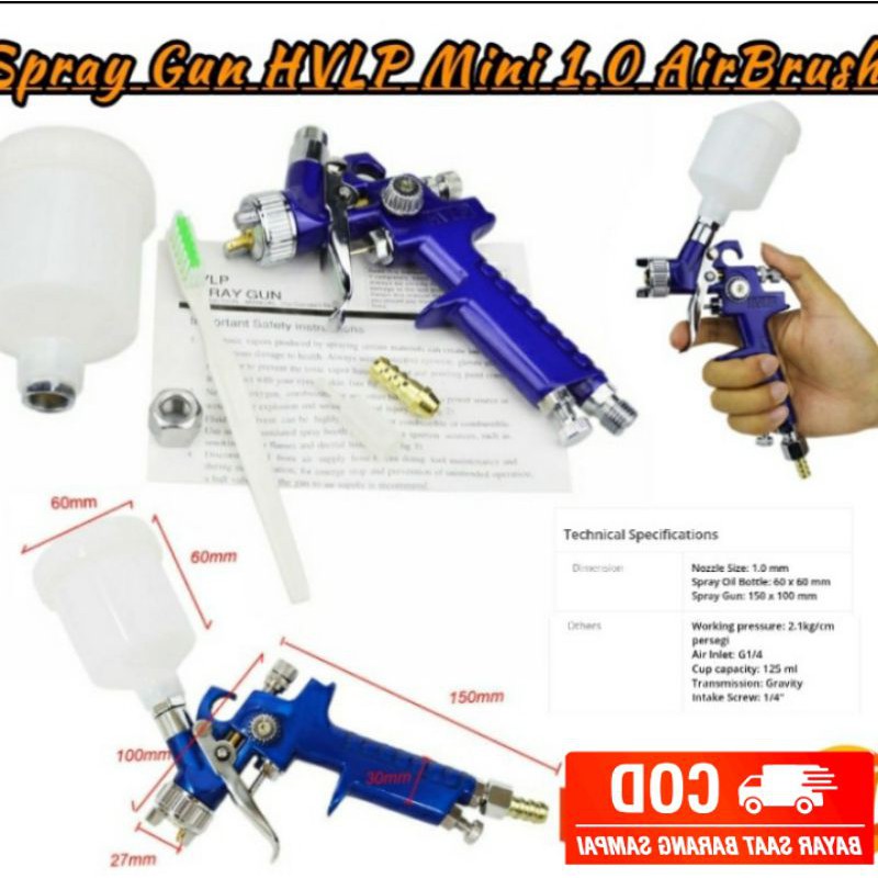 spray gun hvlp  mini h2000  airbrush 1 0