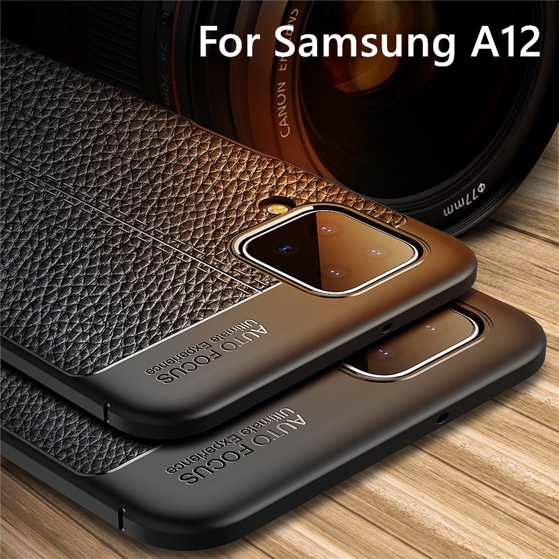 Softcase Samsung A12 Ultra Slim Auto Focus Leather Premium Case