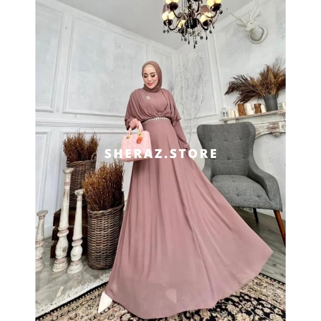 Gamis Kondangan Wanita Jumbo Ld 120 130 140 LUMINA DRESS S M L XL XXL XXXL 5L Gamis Remaja Ceruty Babydoll Terbaru