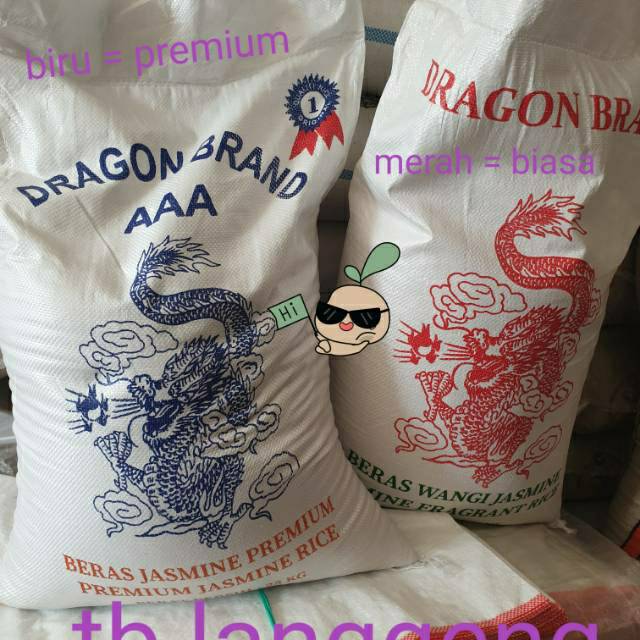 

Beras jasmine jasmine rice 1KG REPACK merk DRAGON