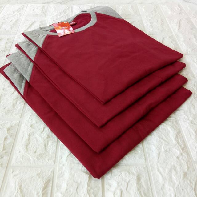 kaos polos reglan MARON-ABUMISTY 3/4 uk 20 22 s m l xl xxl