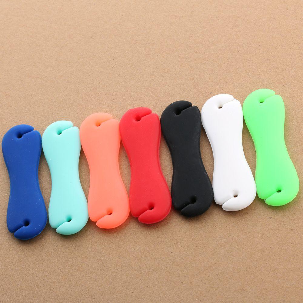 Nanas 2/5Pcs Warna Acak Kabel Winder Merapikan Fixer Jalur Data Headphone Earphone Organizer