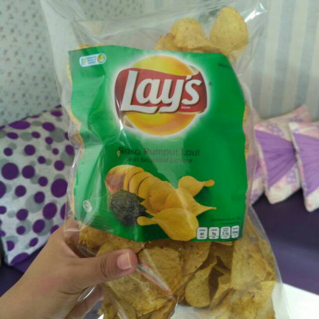 

Lays rumput laut 250gr snack indofood kiloan