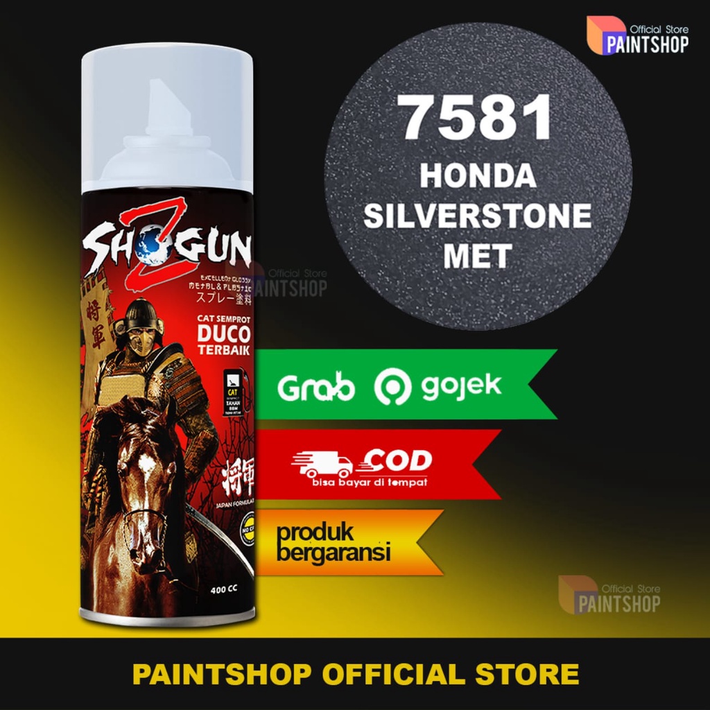Pilok Shogun Z 7581 Honda Silver stone met Pilok pilox abu abu gelap