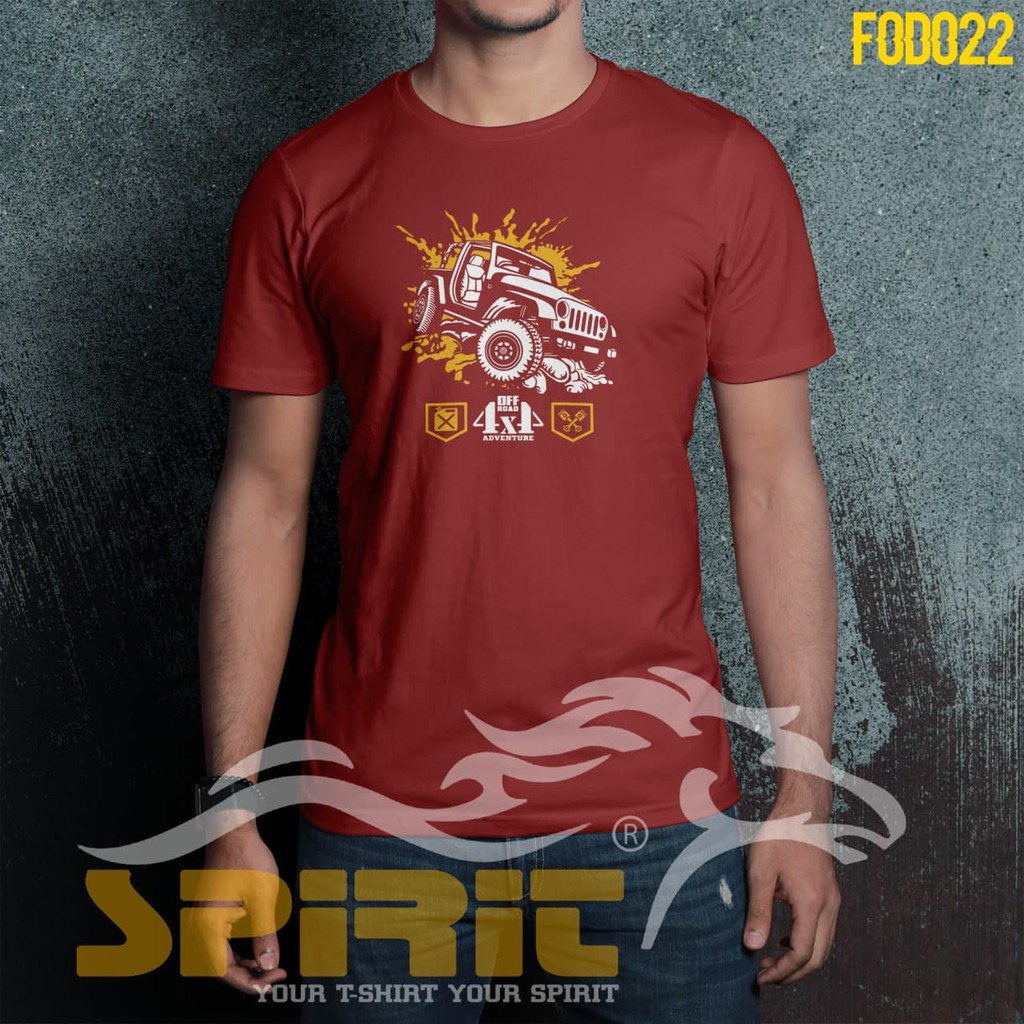 Kaos Baju Offroad 4X4 Adventure Pakaian Pria Distro Lengan Pendek Murah