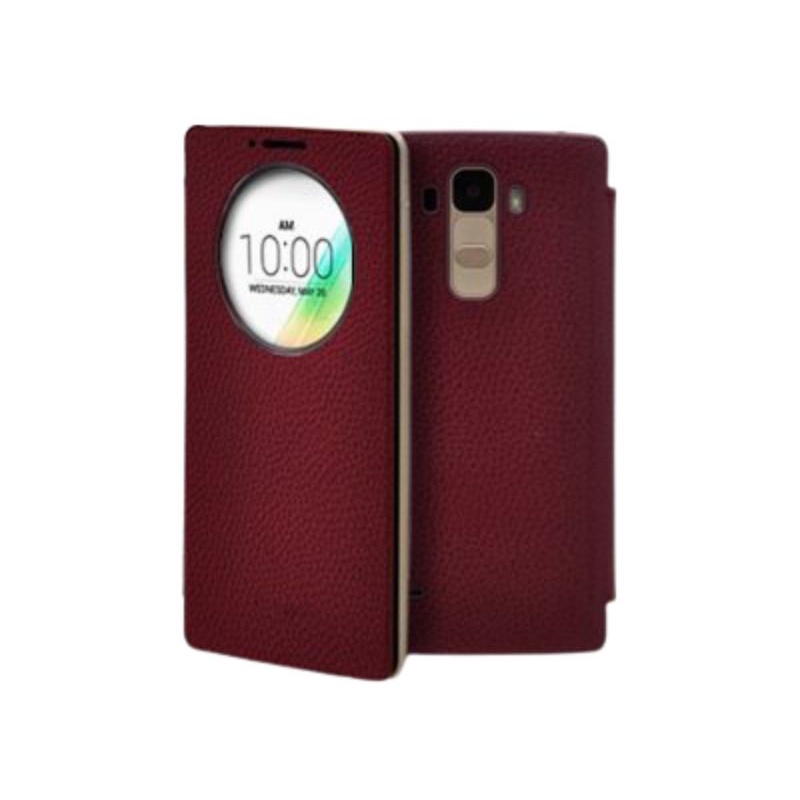 100% ORIGINAL LEATHER QUICK CIRCLE CASE LG G4 STYLUS | FLIP COVER