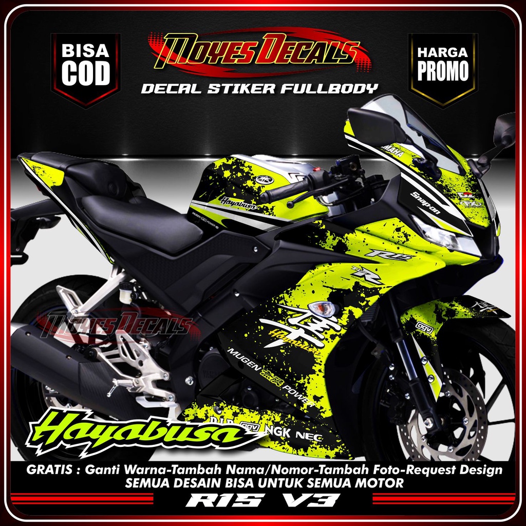 COD Decal stiker striping r15 v3 stiker motor r15 v3 stiker yamaha r15 v3 stiker r15 stiker fullbody