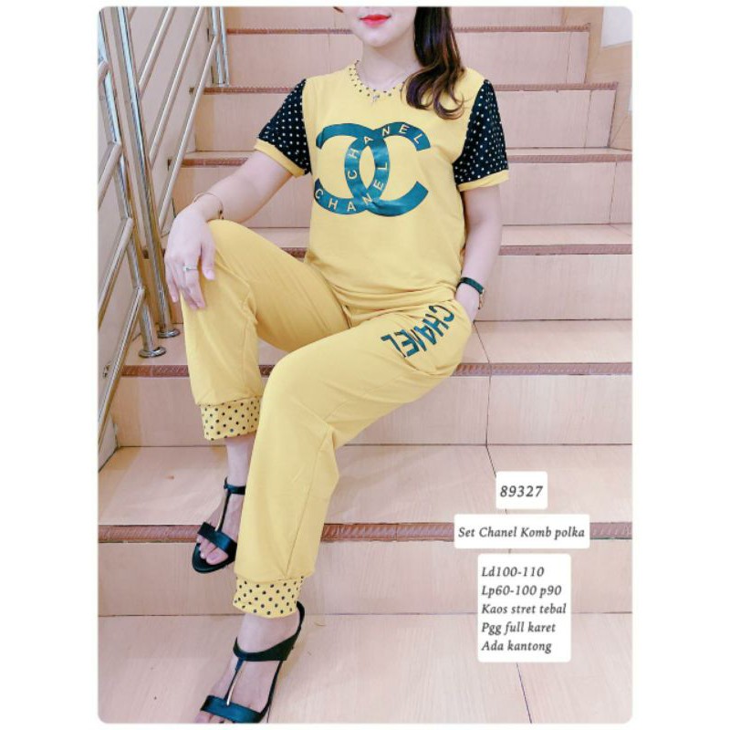 SET CHANEL 89327 / SETELAN CELANA PANJANG WANITA ( IMPORT )