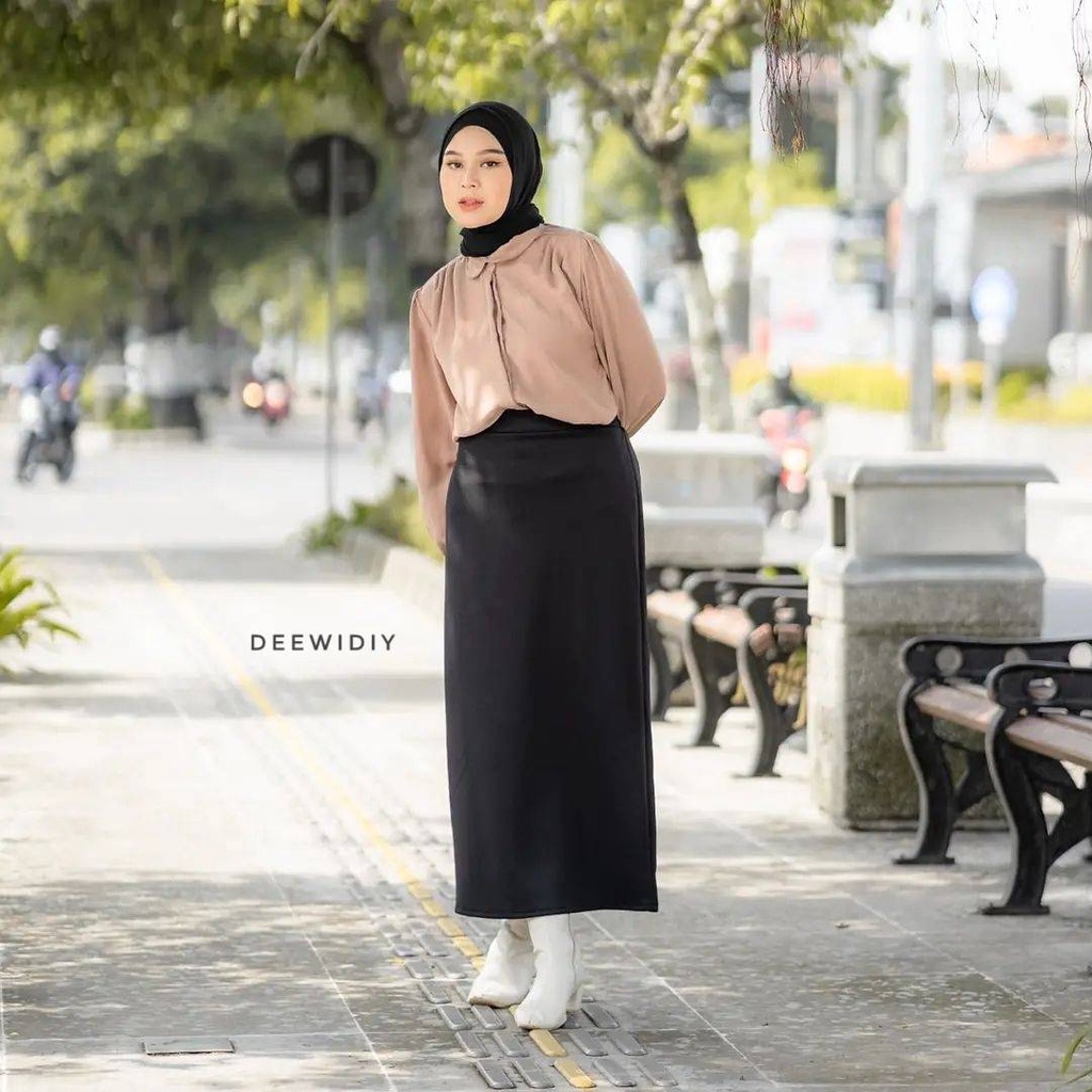 ROK KERJA PANJANG SCUBA PREMIUM UNTUK FORMAL DAN CASUAL - ALINA SKIRT DEEWIDIY