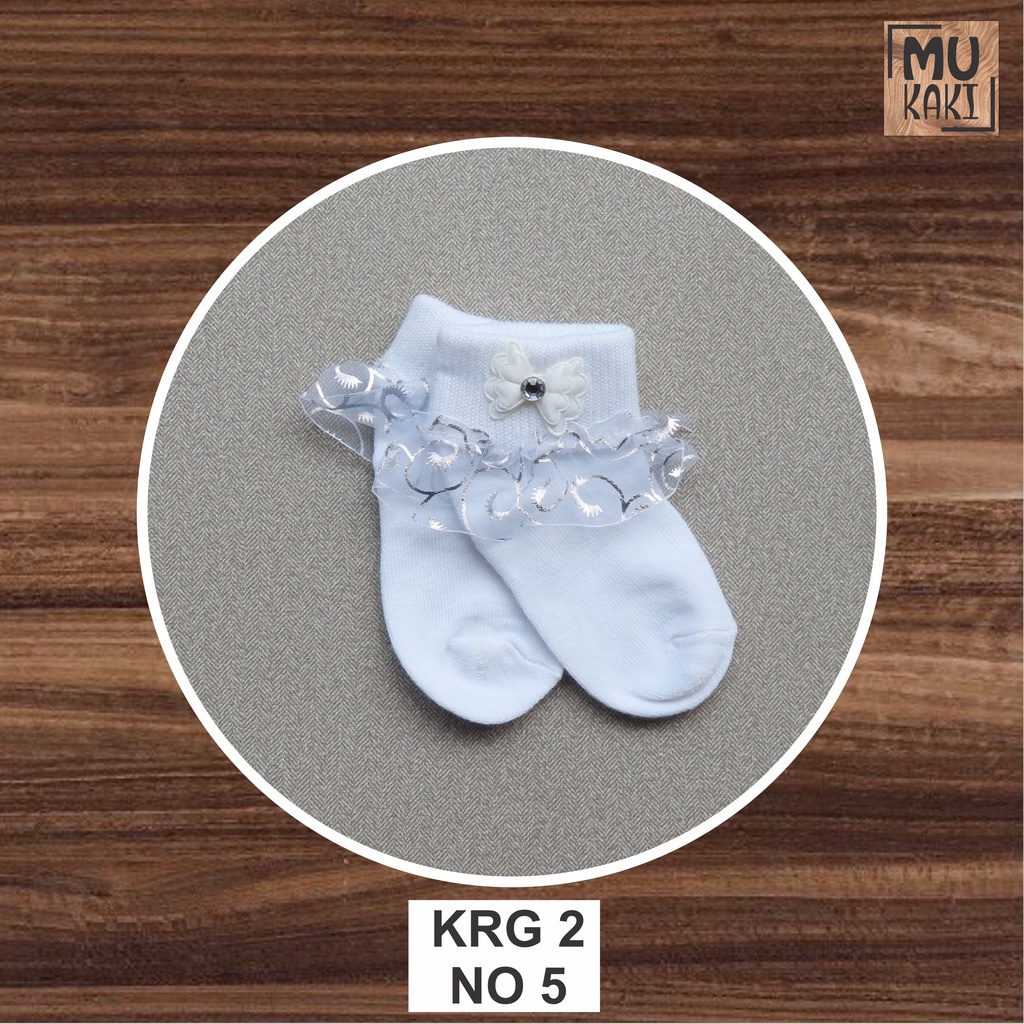 Kaos Kaki Anak Bayi Perempuan Polos Renda 2-4 Tahun