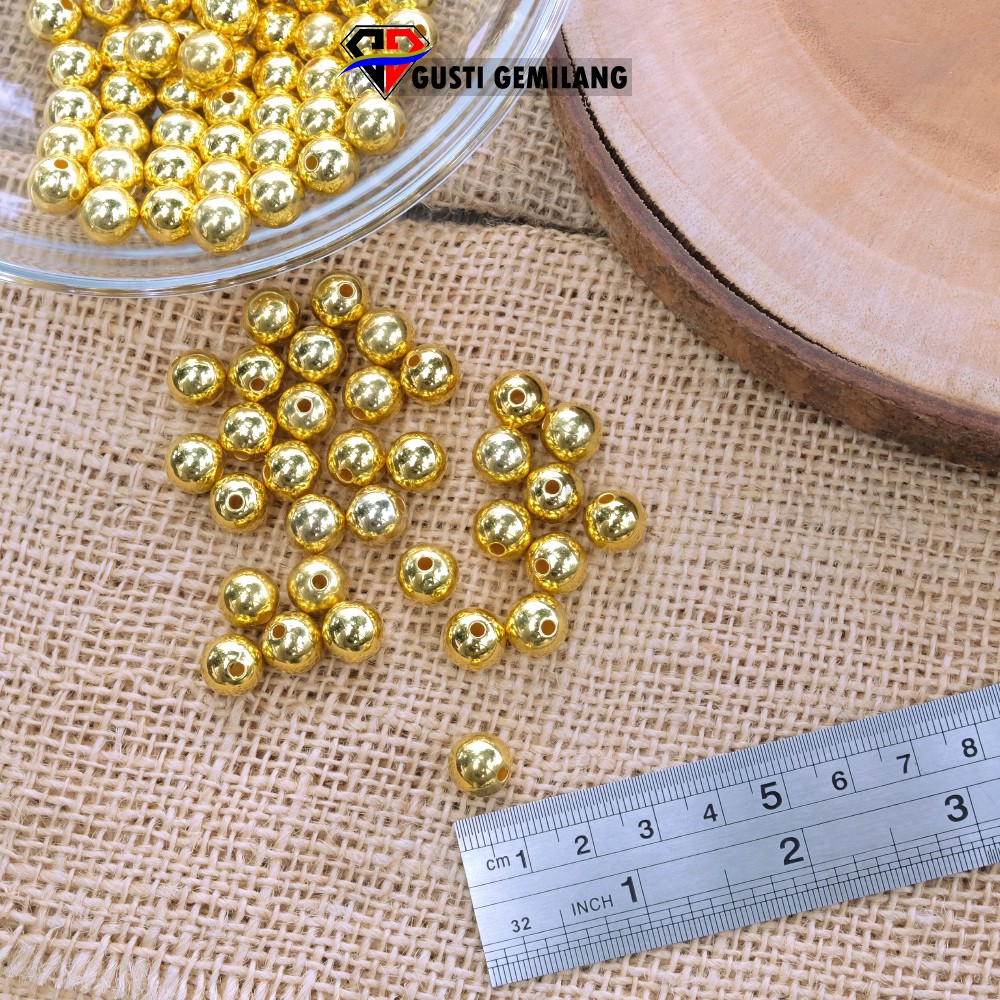 Isi 6pcs Mutiara Metalic Silver Gold Hiasan Aksesoris Handmade