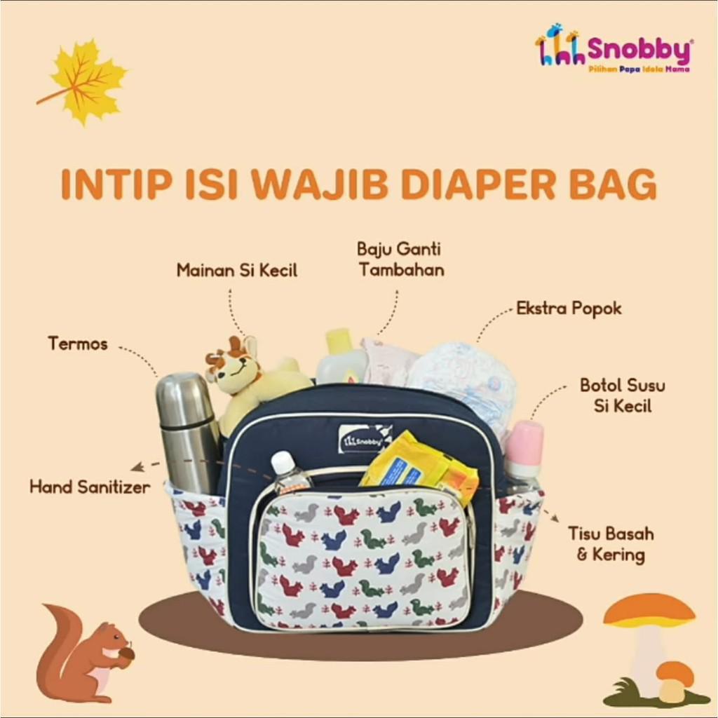 Snobby Tas Bayi Snobby Besar Sedang Kecil Seri Squirrel TPT5671 TPT5672 TPT5673