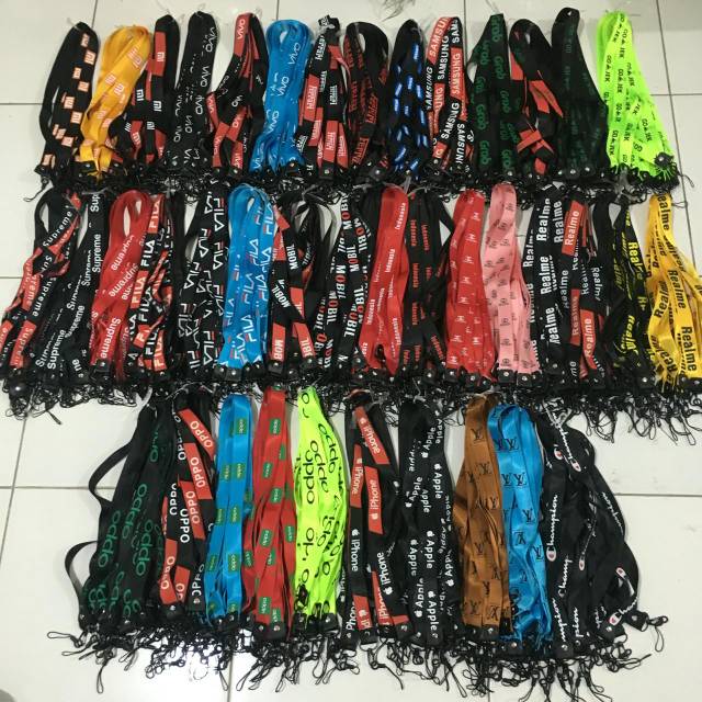 Gantungan/tali ring hp branded + ring besi bahan tebal di jamin bagus