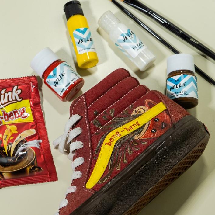 Cat sepatu kulit leather - cat sol midsole sepatu - leather paint  - Velle LS