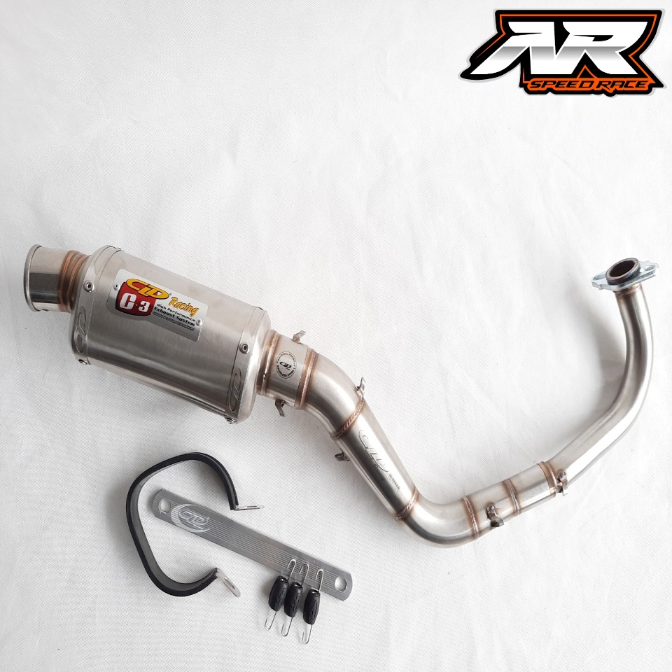 Knalpot CLD Racing C3 Oval Honda Beat Scoopy Vario Original