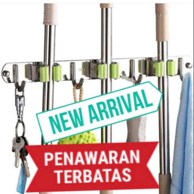 Gantungan pel stainless, gantungan sapu dll