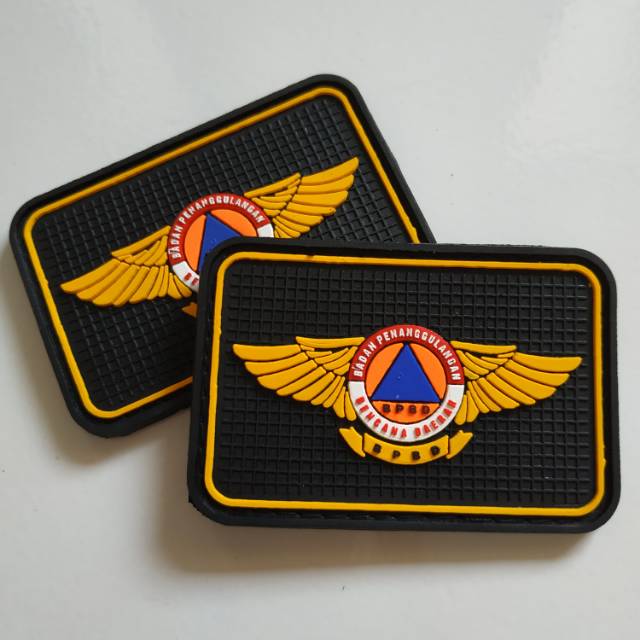 Patch rubber BPBD WING / timsar / basarnas / tempelan karet emblem velcro