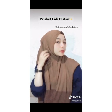 Terbaru !! Hijab Instan Plisket Full Lidi Pleated Prisket