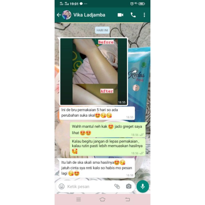 COD kedas beauty 100 % original brightening body serum pemutih badan BPOM kedas Body serum halall-7